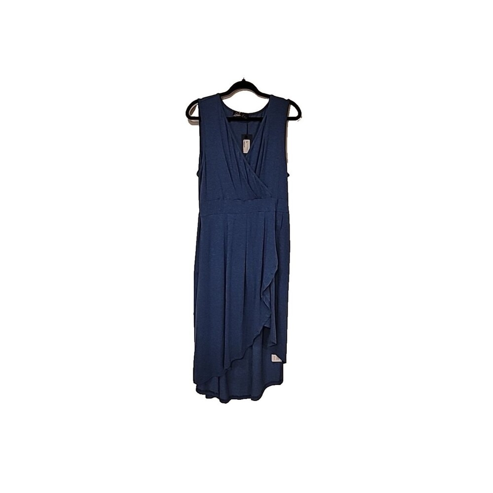 Seta T Crossover Blue Asymmetrical Dress, Size XL